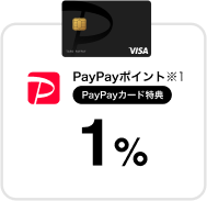 PayPayカード ゴールドの場合、PayPayポイントが最大1%