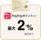PayPayカード ゴールドの場合、PayPayポイントが最大2%。